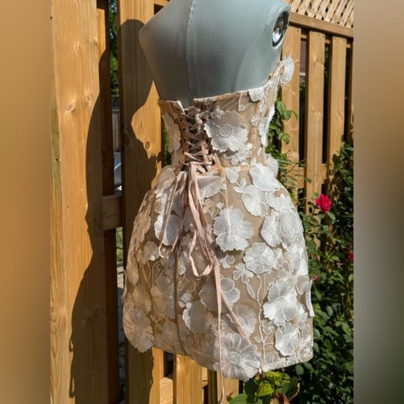 🆕 BRONX & BANCO 🧿 NWOT Jasmine Maraya White Mini Dress - Sz S / US 4 - Picture 8 of 16